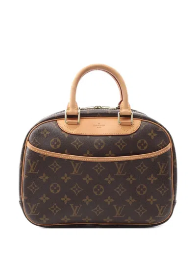 Pre-owned Louis Vuitton 2004 Monogram Trouville Handbag In Brown