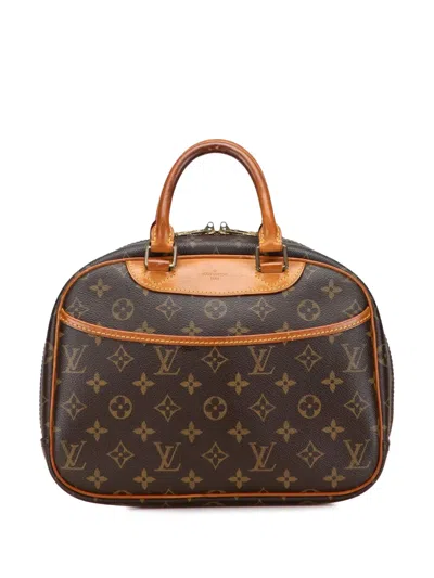 Pre-owned Louis Vuitton 2004 Monogram Trouville Handbag In Brown