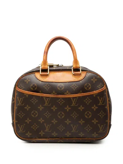 Pre-owned Louis Vuitton 2004 Monogram Trouville Handbag In Brown