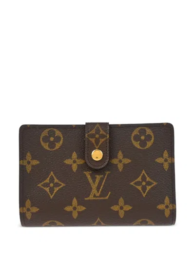 Pre-owned Louis Vuitton 2004 Monogram Viennois Wallet In Brown