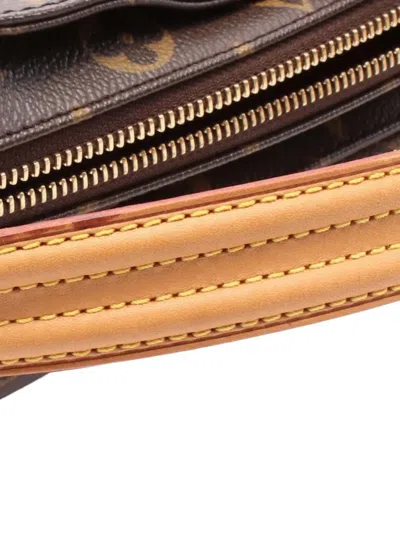 Pre-owned Louis Vuitton 2004 Monogram Viva Cite Mm Shoulder Bag In Brown