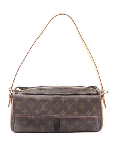 Pre-owned Louis Vuitton 2004 Monogram Viva Cite Mm Shoulder Bag In Brown
