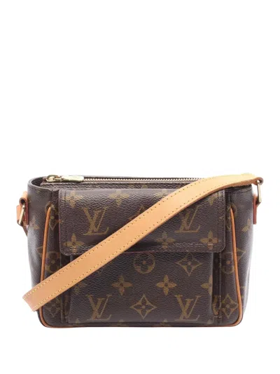 Pre-owned Louis Vuitton 2004 Monogram Viva Cite Pm Crossbody Bag In Brown