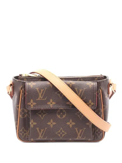 Pre-owned Louis Vuitton 2004 Monogram Viva Cite Pm Crossbody Bag In Brown