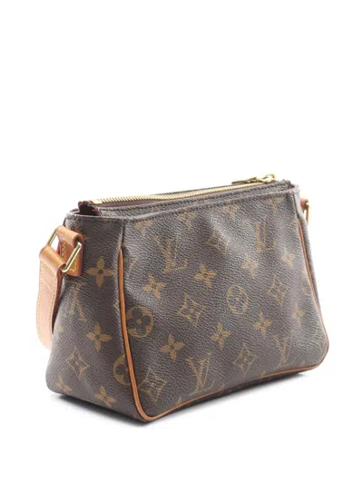 Pre-owned Louis Vuitton 2004 Monogram Viva Cite Pm Crossbody Bag In Brown
