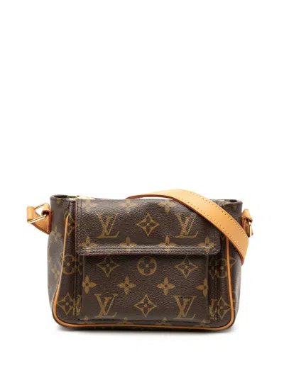 Pre-owned Louis Vuitton 2004 Monogram Viva Cite Pm Crossbody Bag In Brown