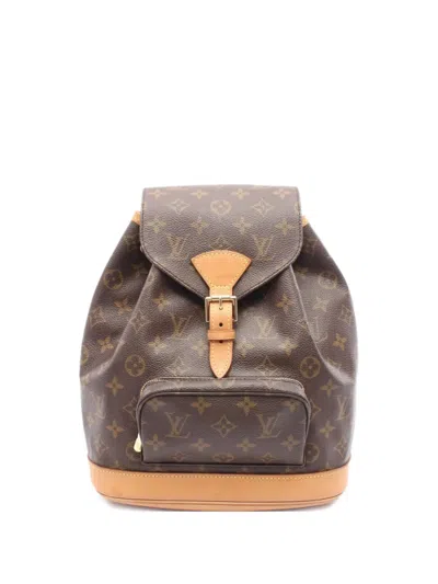Pre-owned Louis Vuitton 2004 Montsouris Mm Backpack In Brown