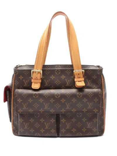 Pre-owned Louis Vuitton 2004 Multi-priest Handbag In Brown