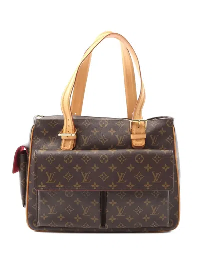 Pre-owned Louis Vuitton 2004 Multiple City Monogram Leather Tote Bag In Brown