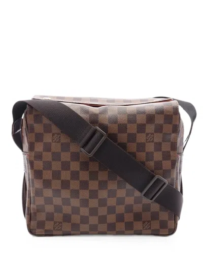 Pre-owned Louis Vuitton 2004 Naviglio Damier Ébène Crossbody Bag In Brown