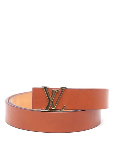 Pre-owned Louis Vuitton 2004 Nomade Lv Initiales Belt In Brown