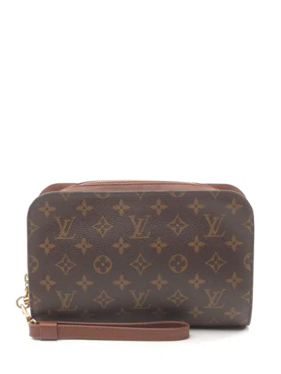 Pre-owned Louis Vuitton 2004 Orsay Clutch Bag In Brown