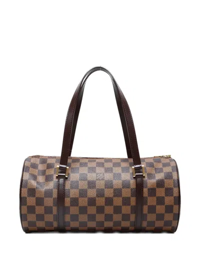 Pre-owned Louis Vuitton 2004 Papillon 30 Damier Ebène Shoulder Bag In Brown