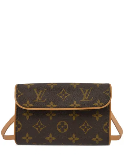 Pre-owned Louis Vuitton 2004  Pochette Florentine Belt Bag In Brown