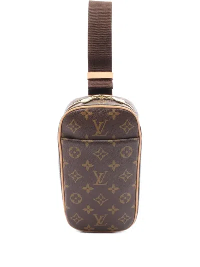 Pre-owned Louis Vuitton 2004 Pochette Gange Body Bag In Brown
