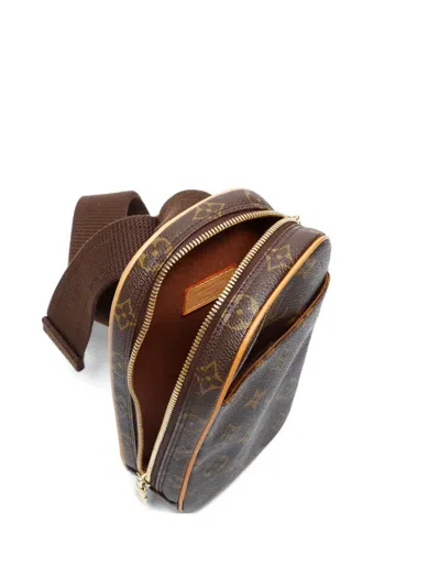 Pre-owned Louis Vuitton 2004 Pochette Gange Monogram Messenger Bag In Brown