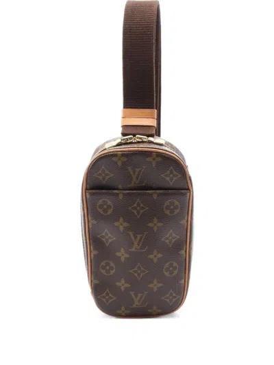 Pre-owned Louis Vuitton 2004 Pochette Gange Shoulder Bag In Brown
