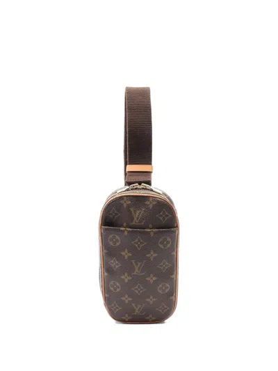Pre-owned Louis Vuitton 2004 Pochette Ganju Cross Body Bag In Brown