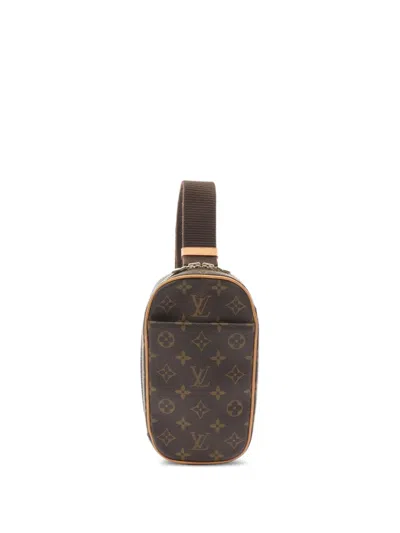 Pre-owned Louis Vuitton 2004 Pochette Ganju Shoulder Bag In Brown
