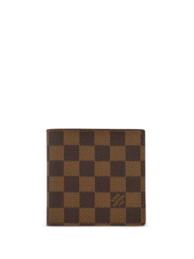 Pre-owned Louis Vuitton 2004 Portefeuille Marco Wallet In Brown