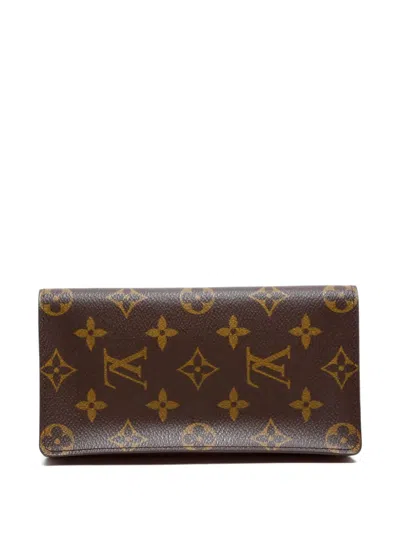 Pre-owned Louis Vuitton 2004 Porto Cult Wallet In Brown