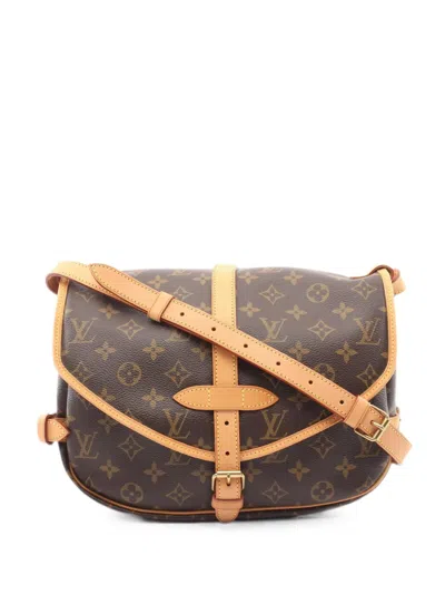 Pre-owned Louis Vuitton 2004 Saumur 30 Monogram Shoulder Bag In Brown