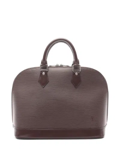 Pre-owned Louis Vuitton 2004 Small Alma Épi Leather Tote Bag In Brown