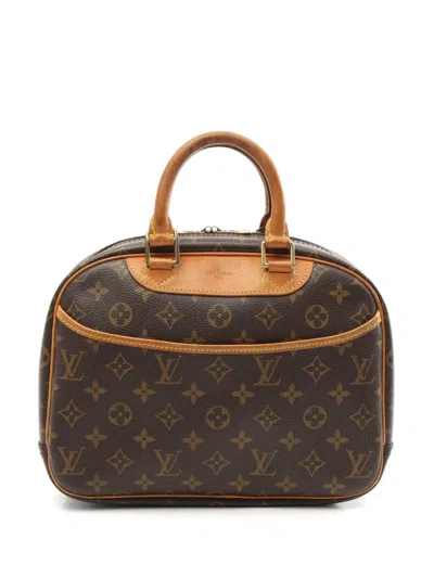 Pre-owned Louis Vuitton 2004 Small Trouville Monogram-pattern Tote Bag In Brown
