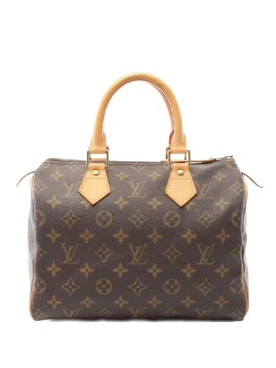 Pre-owned Louis Vuitton 2004 Speedy 25 Monogram Leather Tote Bag In Brown