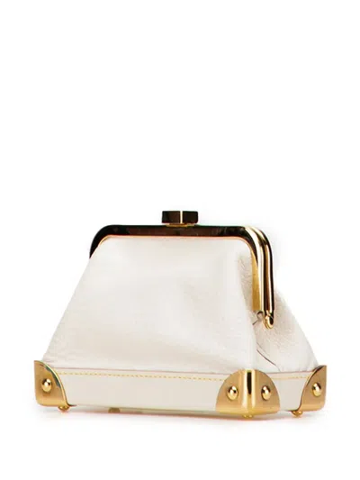 Pre-owned Louis Vuitton 2004 Suhali Porte Monnaie Coin Pouch In White