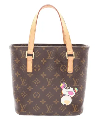 Pre-owned Louis Vuitton 2004 Takashi Murakami Monogram Panda Vavin Pm Handbag In Brown
