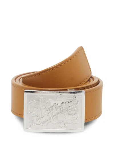Pre-owned Louis Vuitton 2004 Travelling Requisites Leather Belt In Neutrals