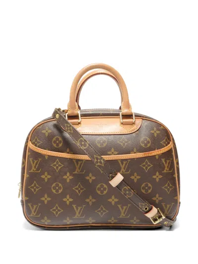 Louis Vuitton 2004 Trouville Monogram Handbag In Brown