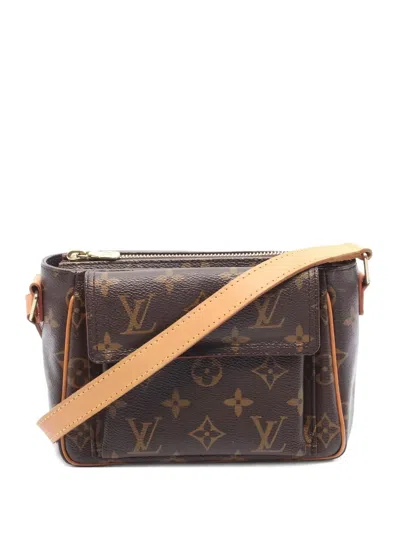Pre-owned Louis Vuitton 2004 Viva Cite Pm Monogram Shoulder Bag In Brown