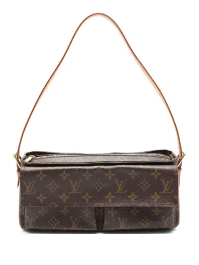 Pre-owned Louis Vuitton 2004 Vivacite Mm Monogram Shoulder Bag In Brown