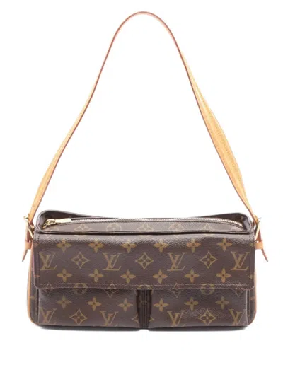 Pre-owned Louis Vuitton 2004 Vivacite Mm Monogram Shoulder Bag In Brown