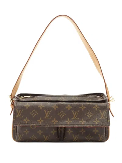 Pre-owned Louis Vuitton 2004 Vivacite Mm Shoulder Bag In Brown