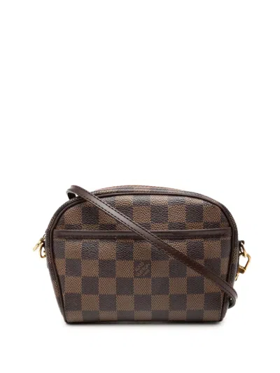 Pre-owned Louis Vuitton 2004-2015 Damier Ebene Ipanema Pochette Crossbody Bag In Brown