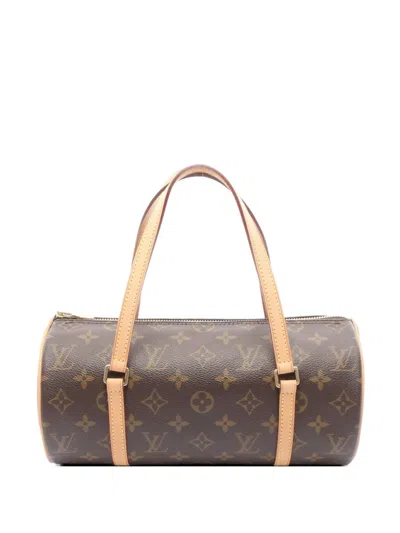 Pre-owned Louis Vuitton 2005 26 Monogram Papillon Canvas Tote Bag In Brown
