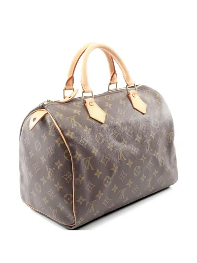 Pre-owned Louis Vuitton 2005 30 Speedy Monogram Holdall In Brown