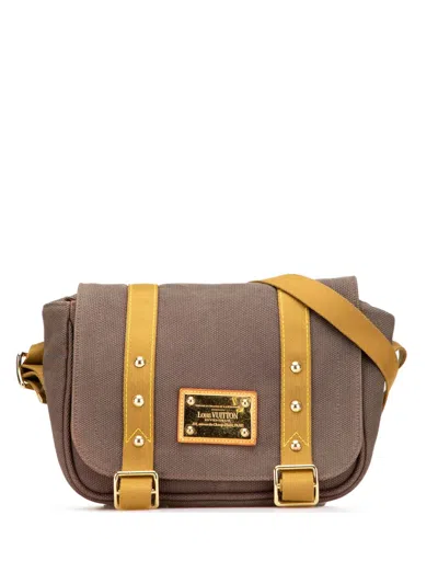 Pre-owned Louis Vuitton 2005 Antigua Besace Pm Crossbody Bag In Brown