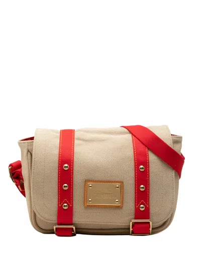 Pre-owned Louis Vuitton 2005 Antigua Besace Pm Crossbody Bag In Neutrals