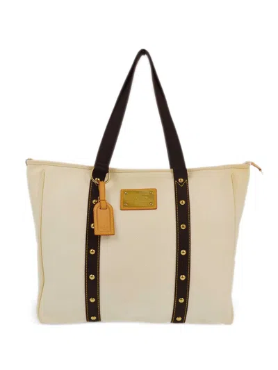 Pre-owned Louis Vuitton 2005 Antigua Cabas Gm Tote Bag In Neutrals