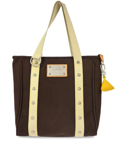 Pre-owned Louis Vuitton 2005 Antigua Cabas Mm Tote Bag In Brown