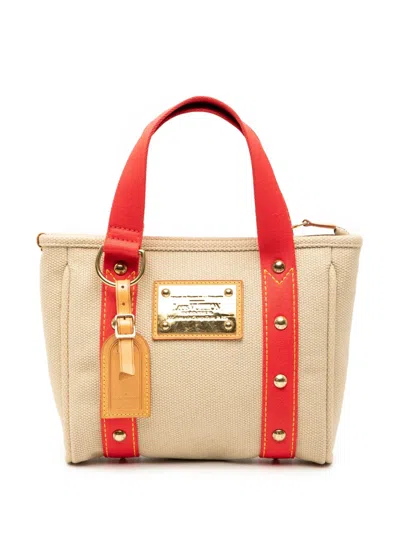 Pre-owned Louis Vuitton 2005 Antigua Cabas Pm Handbag In Brown