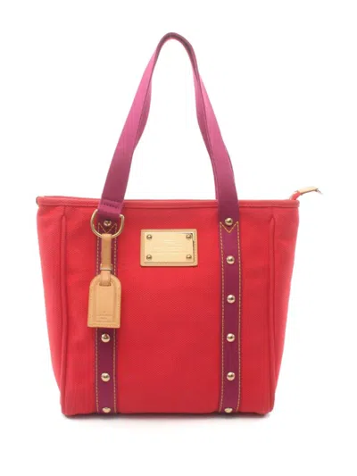 Pre-owned Louis Vuitton 2005 Antigua Tote Bag In Red