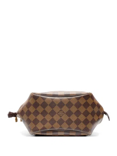 Pre-owned Louis Vuitton 2005 Belem Damier Tote Bag In Brown