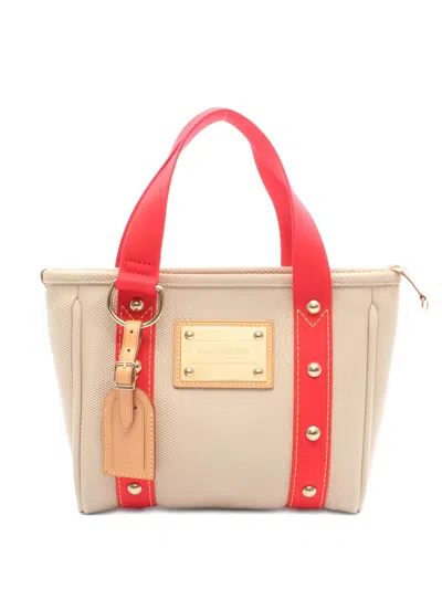 Pre-owned Louis Vuitton 2005 Cabas Pm Antigua Tote Bag In Neutral