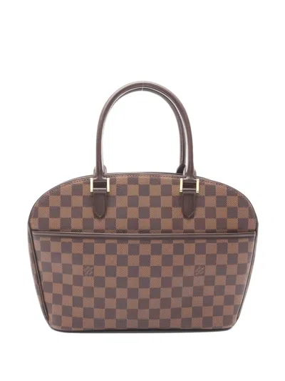 Pre-owned Louis Vuitton 2005 Check Horizontal Tote Bang In Brown
