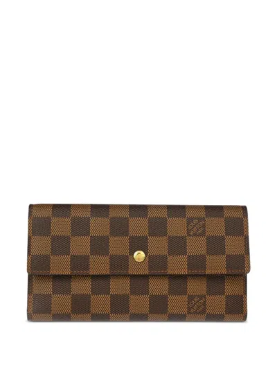 Pre-owned Louis Vuitton 2005 Damier Check Wallet